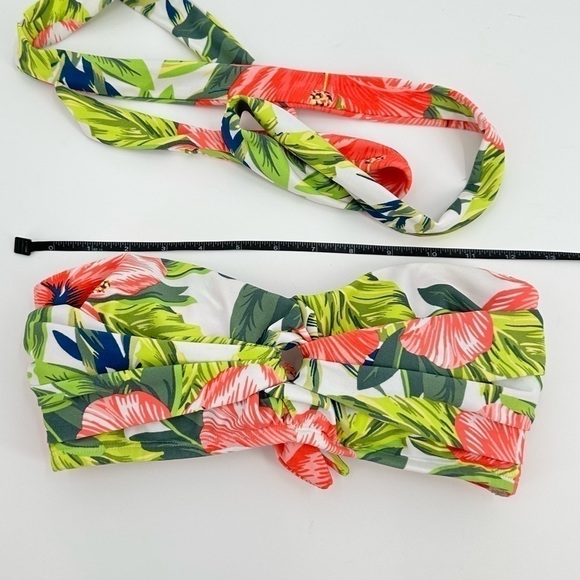 Kona Sol Women’s Tropical Print Bikini Top with Tie Size Medium - Picture 9 of 12